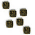 Black Color Square Fancy Buttons Set Of 10
