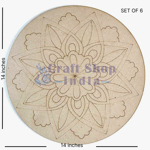 Mandala Design 6 MDF Engraved Base