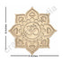 Om with Lotus Flower Design MDF Cutout Base for DIY