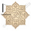 Om with Lotus Flower Design MDF Cutout Base for DIY