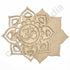 Om with Lotus Flower Design MDF Cutout Base for DIY