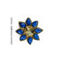 Blue Color Flower Shape Fancy Buttons Set Of 5