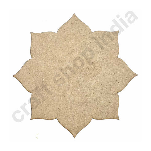 Om with Lotus Flower Design MDF Cutout Base for DIY