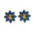 Blue Color Flower Shape Fancy Buttons Set Of 5