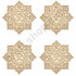 Om with Lotus Flower Design MDF Cutout Base for DIY