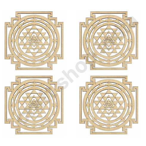 Shri Yantra Design MDF Cutout Base for DIY