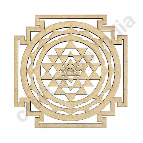 Shri Yantra Design MDF Cutout Base for DIY