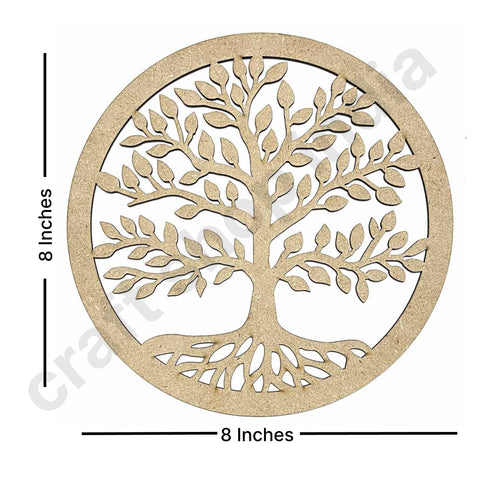 Tree Of Life Design MDF Cutout Base for DIY