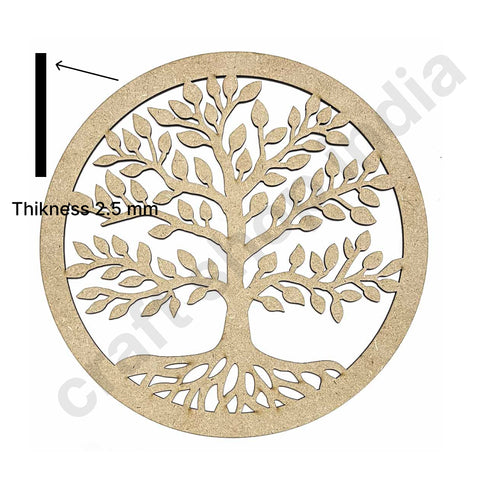 Tree Of Life Design MDF Cutout Base for DIY