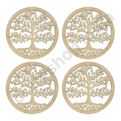 Tree Of Life Design MDF Cutout Base for DIY