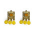 Yellow Color Hanging Style Square Fancy Buttons Set Of 10