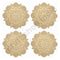 Floral mandala Design MDF Engraved Base Set Of 6