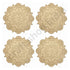 Floral mandala Design MDF Engraved Base Set Of 6