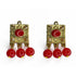 Red Color Hanging Style Square Fancy Buttons Set Of 10