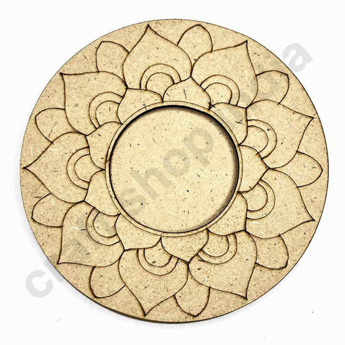 Engraved Mandala Design Tea Light Holder Set of 6