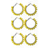 Yellow Color Round Shape Hoop(Bali)