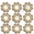 Engraved Floral Cutting Tea Light Holder Set of 6