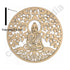 Lord Buddha With Tree Of Life Design MDF Cutout Base for DIY