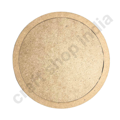 Radha Krishna With Lotus Design MDF Engraved Base