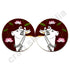 Maroon Pichwai Cow With Lotus Mdf