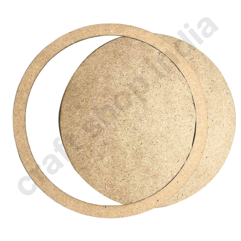 Radha Krishna With Lotus Design MDF Engraved Base