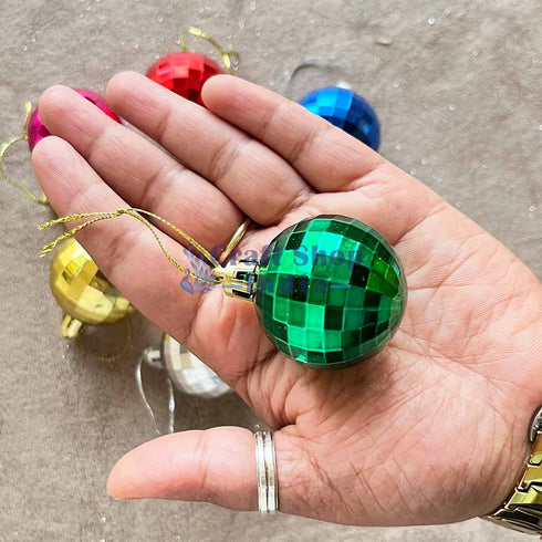 Multicolor Christmas Bauble Pack Of 6