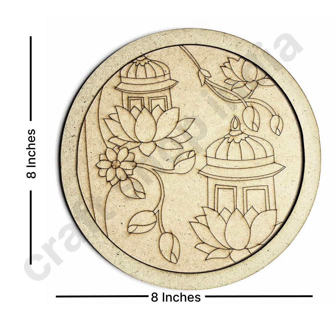 Pichwai Lotus Cutout Set of 10 for Wall & Festive Décor (D 3) | Craft Shop India