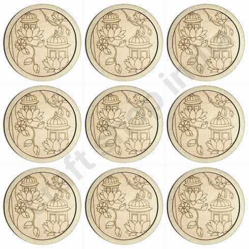 Temple Design Engraved Wall Plate Base With Frame | Temple Design Engraved | Wall Plates | Base | Plates with Frame | MDF | MDF Cutouts | Craft | Art Craft | craft shop india | indian craft shop | handmade art | art craft | craft online artificial flower | craft shop | wooden miniature | solawood flower | decoration essectials | wedding decoration | flower bunches | craft store online | online craft | indian art craft | indian craft store