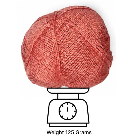 Radish (Gajri) Color 4 Ply Crochet Thread Cotton Yarn for Knitting & Craft Making