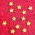 Golden Glittered Christmas Star Small Set Of 12