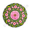 Green & Pink Color Pichwai Lotus Mdf