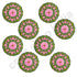 Green & Pink Color Pichwai Lotus Mdf