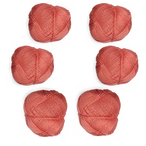 Radish (Gajri) Color 4 Ply Crochet Thread Cotton Yarn for Knitting & Craft Making