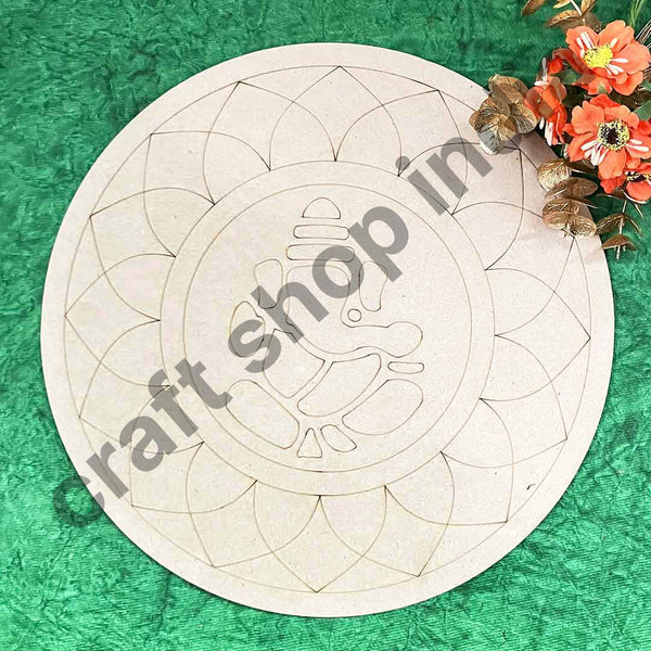 Lord Ganesha Mandala Design MDF Engraved Base 12 INCH | Lord Ganesha | Ganesh Ji MDF | DIY Craft | MDF Cutouts | Craft Shop India