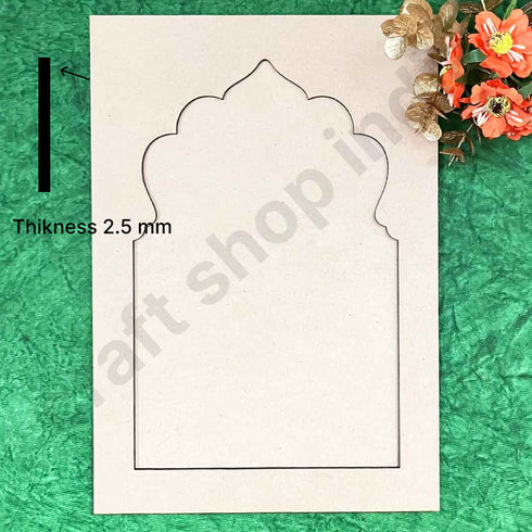 Jharokha Mdf Cutout for DIY Art And Craft | Wall Hanging Decorations, Festival Gift, Wedding 13.inch