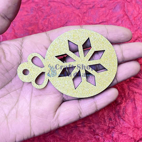 Golden Glittered Christmas Bubble Set Of 2