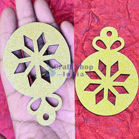 Golden Glittered Christmas Bubble Set Of 2