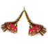 Rani Pink Color Cone Hanging/Lumba Pack Of 2