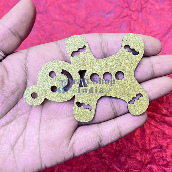 Golden Glittered Christmas Ginger Bread Set Of 2