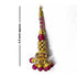 Rani Pink Color Glass Beads & Jarkan Work Latkan Hanging Set Of 2