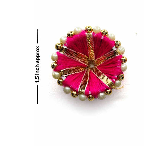 Rani Pink Color Gota | Gota & Beads | Beads | Beads Katori | Beads Katori Umbrella | Set of 10 | Decoration | Craft | Art | Product Design | Katori | Rani Pink Color | Craft Shop India