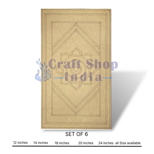 Mandala Engraved Design Wall Planque Base For Lippon Art