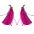 Rani Pink Color Thread Tassels With Metal Hanging Set Of 20