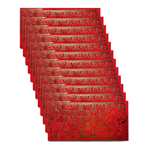 Red & Golden Color Shagun Envelope Pack Of 10