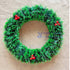 Green Colour Frill With Red Berries Wreath Ring Pack Of 1