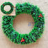 Green Colour Frill With Red Berries Wreath Ring Pack Of 1