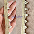 Crochet Weaving Golden Zari With White Beads Lace - 9mtr