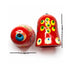 Red Color Wooden Bell Miniature