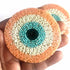 Peach Colour Katdana Round Evil Eye Booti Pack Of 4 For Bandhanwar Decorations & DIY Craft