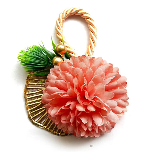 Peach Large Carnation Flower Bunch Pack of 2 for Festive & Wedding Decoration | Craft Shop India